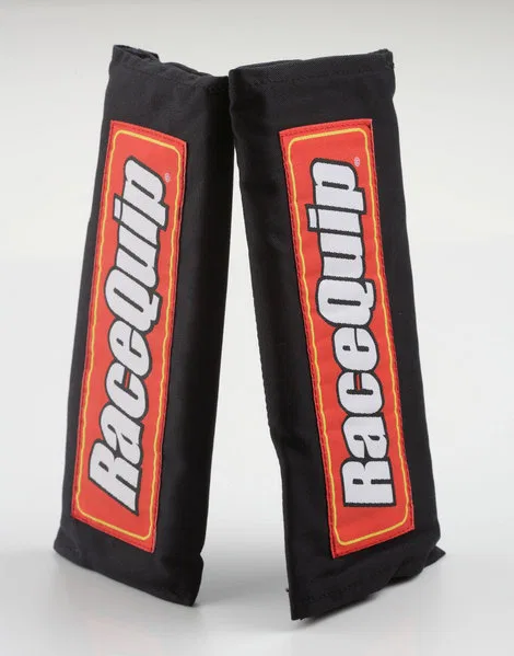 767001 – RACEQUIP Seat Belt Shoulder Pad, Black Foam Padding/ Pyrovatex FRC Cover With Racequip Logo Hook And Loop Cl...